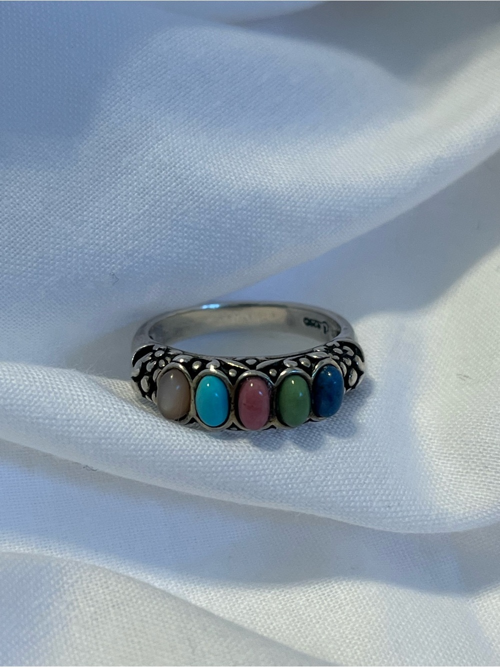 Vintage 925 Sterling Gemstone Ring